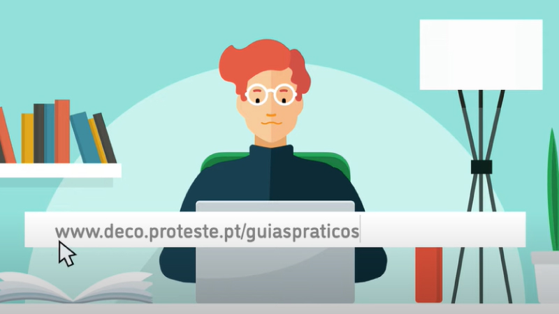 rapaz a encomendar um guia prático da deco proteste 